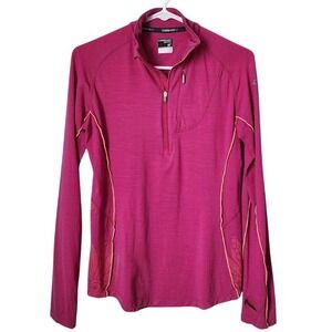 ICEBREAKER Merino Wool 1/4 Zip Pink GT Pullover XS Activewear